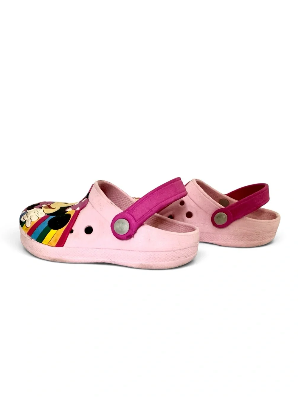 Minnie Mouse Rainbow Crocs With Croc Decorative Charms